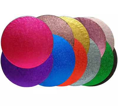 Cake Boards Various Colours Round Drum Single Boards 12mm FANTASTIC QUALITY • £4.96