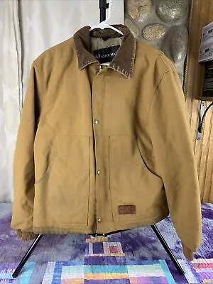 Vintage Master Made Men’s Medium Duck Canvas Chore Coat Field Jacket Corduroy US • $40