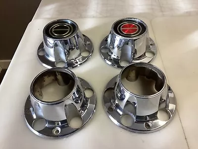 (Set) 1973-88 Ford F100 F150 Chrome Rally Wheel Caps  4x4 • $94.16