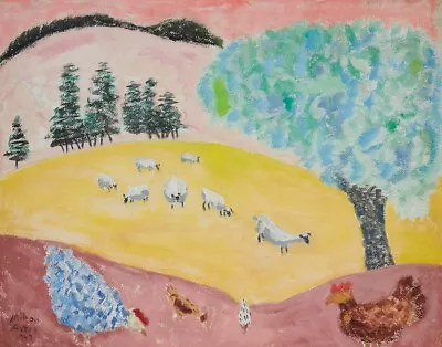 Milton Avery Sheep And Chickens In A Landscape Canvas Print 16 X 20 • $39.99