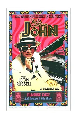 Elton John Poster New Numbered Artist Edition #17/100 Copies Signed David Byrd • $5