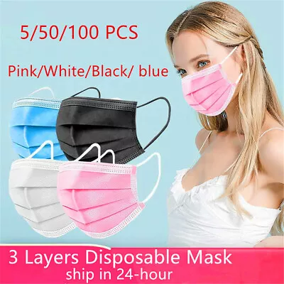 100PCS Face Mask High Protective 3 Layer Mouth Masks Disposable Mask Surgical· • $16.69