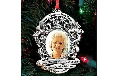 Merry Christmas From Heaven Photo Ornament Loved One Memorial Tree Decoration • $25.99