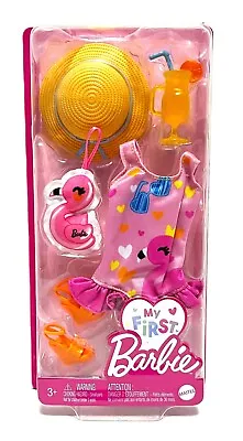 Mattel Barbie My First Barbie Fashion Pack Flamingo Swimsuit & Hat Set NIB NEW • $12.74