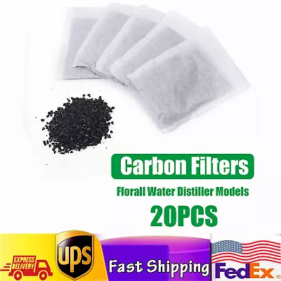 Activated Carbon Charcoal Filter Bags Kit For Water Distiller Purifier 20 Pack • $23.75