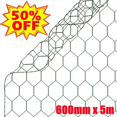 Welded Galvanised PVC Plastic Coated Fencing Chicken Wire Mesh Aviary Garden NEW • £9.15
