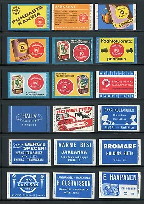 Vintage Matchbox Advertising Labels Lot Of 36 Different !! Nn97 • $1.45