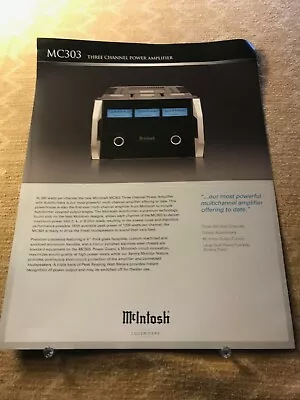 Original Mcintosh-mc303 Three Channel Power Amplifier D916 • $10.99