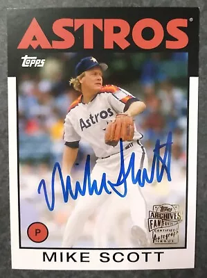 2017 Topps Archives Fan Favorites Autograph Auto Mike Scott 1986 Astros Free SH • $10