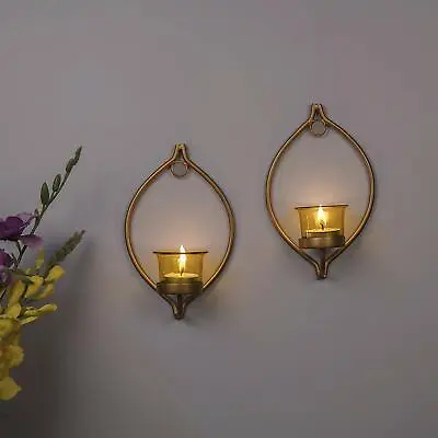 T-Light Candles Decorative Golden Eye Wall Sconce/Candle Holder • £33.90