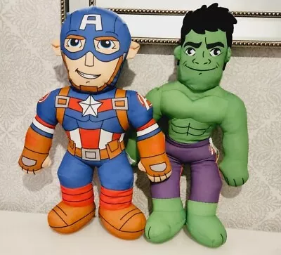 Marvel Super Hero Large Captain America & Hulk Plush Toys Sound Effects 19  • £7.99