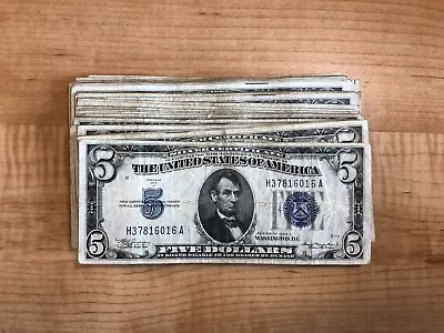 1934 Series Paper Money Five Dollar Silver Certificate One Bill Per Purchase • $14.95