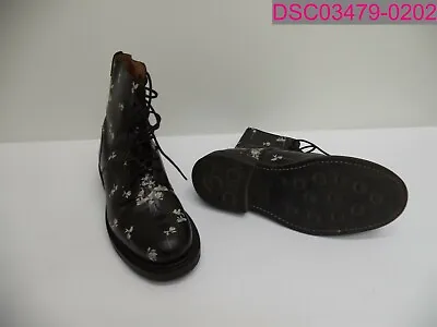 $149.99 • Buy Size 5.5 Women's Erdem X H&M Floral Print Leather Boots Black