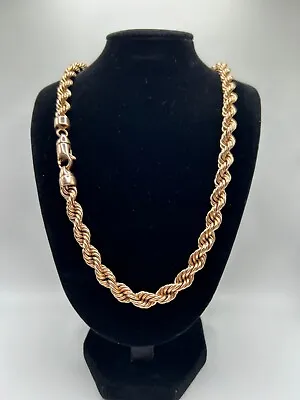 Brand New 9ct Rose Gold Rope Chain 26inch 120g 8mm Width  • £3500