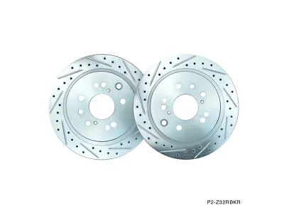 P2M Zinc Coated Z32 300ZX Conversion Rear Brake Rotors For Nissan 240SX S13 S14 • $200