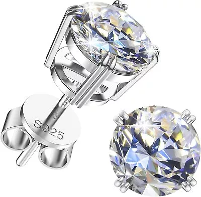 Moissanite Earrings S925 Sterling Silver Earrings Hypoallergenic 1.0 Ct Stud • $23.99