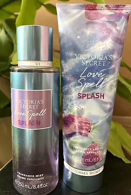 Victoria’s Secret Love Spell Splash Fragrance Mist 8.4oz & Lotion Gift Set • $29.99