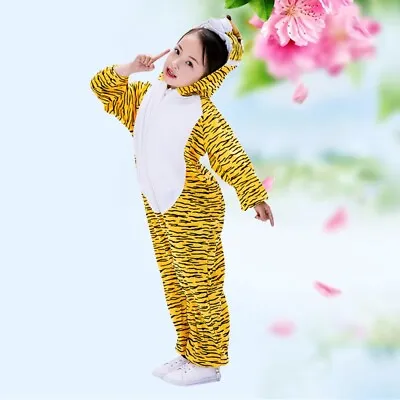  Tiger Outfit Girls Nightgowns Jumpsuit Clothes Child Cosplay Frog • £13.45