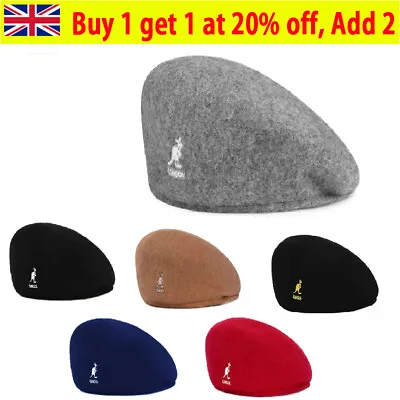 Kangol Woolen Beret Hat Winter Wool Warm Newsboy Flat Caps Casual Men WomDO • £9.89