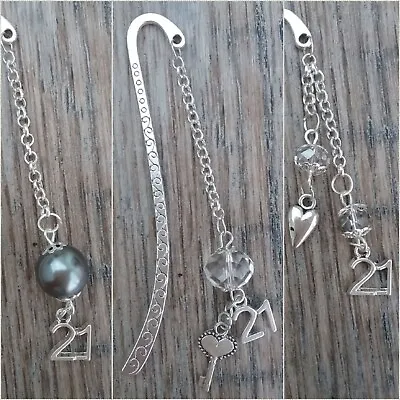 Tibetan Silver Bookmark- Beaded - 21st BIRTHDAY CHARM. PRESENT - GIFT. • £3.99