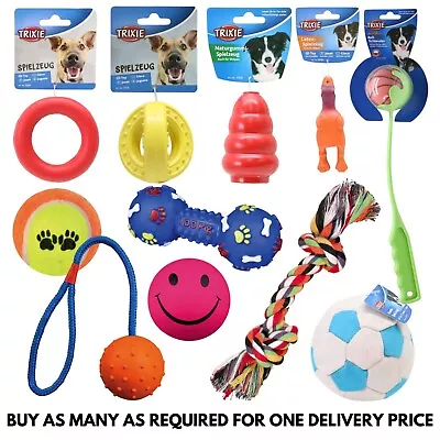 £3.99 • Buy NEW Trixie Throwing Play Hardwearing Dog Toys Balls Discs Tuggers - Huge Range