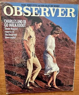 Vintage Observer Magazine 1983  - Princess Diana & Charles In Australia • £15.99