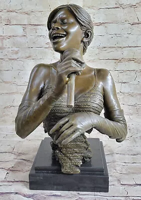 African American Singer Trophy Award Bronze Sculpture Music Musician Singer Deal • $349.50