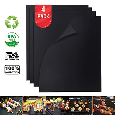 Extra Thick 0.2mm Heat Resistant Baking BBQ Grill Mat Reusable Non-stick • $17.09