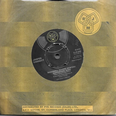 £3.99 • Buy Jasper Carrott Bickenhill Rovers Skin'ead Supporters Song UK 45 7  Single