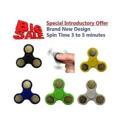Hand Spinner Finger Fidget Weight Sensory Toy Addictive Stress Relief - 6 Colors • £3.62