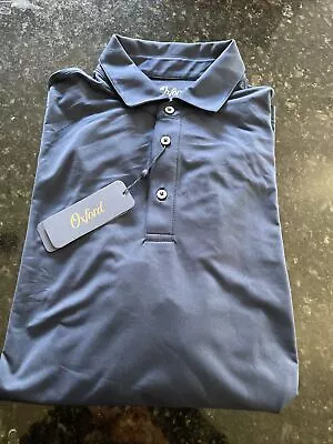 Oxford America Men’s Long Sleeve Navy Performance Long Sleeve Polo Shirt New! • $24.99