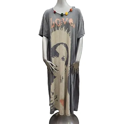 Magnolia Pearl New NWT Massabielle Pom Pom Grey Maxi Dress OS • $579
