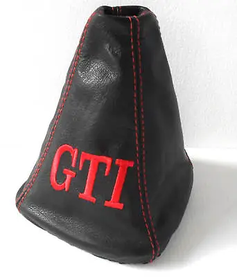 $32.09 • Buy VW Golf 5 From 2004 A 2009 Gti Shift Boot Black Genuine Leather Custom