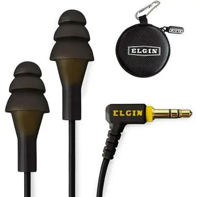 Elgin Ruckus Ear Plug Headphones | OSHA Compliant | Noise Isolating - Black • $22.95