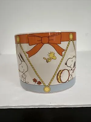 Vintage 1970's Snoopy & Woodstock Drum Planter 4  Ceramic Made In Japan EUC • $49.95