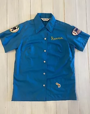 Vintage 60s 70s Angeltown Anaheim Bowl Bowling Shirt Size Small 30 Women’s • $99.99