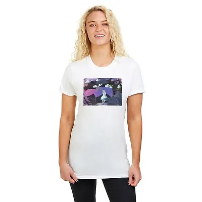 Official Disney Ladies  Alice In Wonderland Lost T-shirt White S - XL • £10.49
