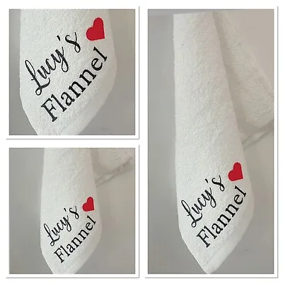 £3.99 • Buy Personalised Face Cloth/Flannel Any Name