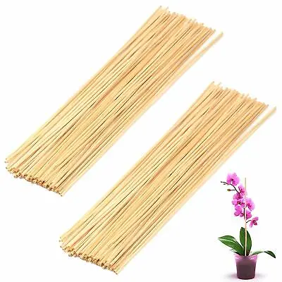 £3.95 • Buy 50 Wooden Bamboo Plant Sticks Garden Canes Plants Support Flower Stick Cane 40CM