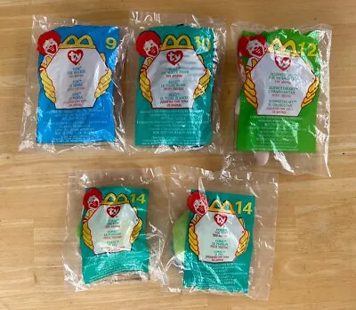 2000 McDonalds Happy Meal Toys Ty Beanie Babies Lot Of 5 SEALED • $9.99