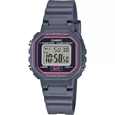 Casio LA20WH-8A Illuminator Digital Gray Resin Watch Chronograph Alarm • $21.50