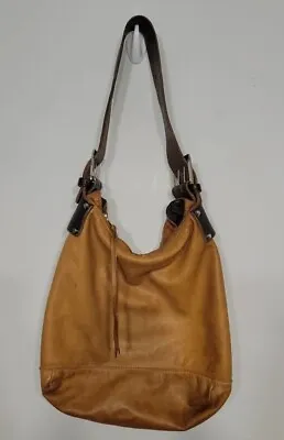 Tylie Malibu Leather Shoulder Bag Tan Studded Hobo • $32.88
