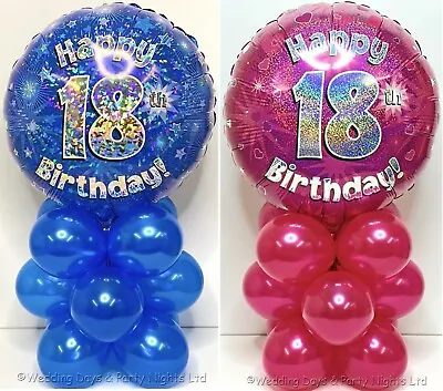 Happy 18th Birthday Foil Balloon Display Kit Party Table Decor No Helium Req O-- • £5.25