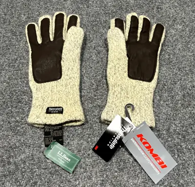 LL Bean Gloves By Kombi Unisex XL Wool Deerskin Palm NEW Thinsulate 40 Gram • $29.99