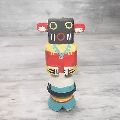 Vintage Kachina Route 66 Native American Wood Painted Mini Doll Souvenir #1 • $35