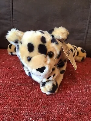 New Born In Africa Cheetah Cat Leopard Hand Puppet Plush Soft Toy 10  • £19.95