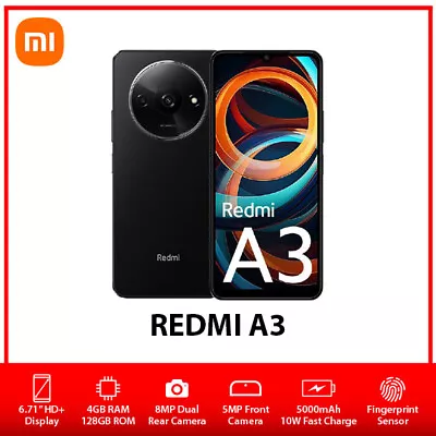 (Unlocked) Xiaomi Redmi A3 Dual SIM Android Mobile Phone AU – Black/4GB+128GB • $218.53