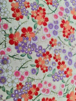 Crafts/Japaneese Quilting 100% Cotton  60  Wide Full Meter • £10.99