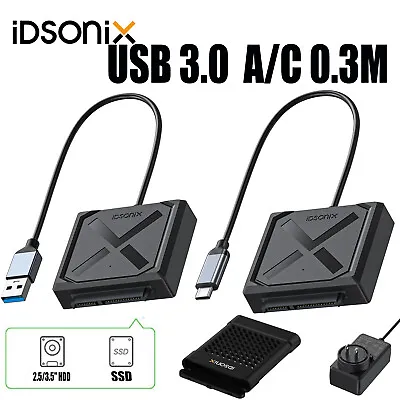 USB 3.0 To SATA III HDD SSD 2.5/3.5  Hard Drive Adapter Cable Data Power UASP • $7.99