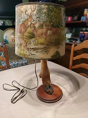 ANTIQUE ELK/ MOOSE HOOF LAMP - Mancave Illumination At It’s Finest! • $79.99